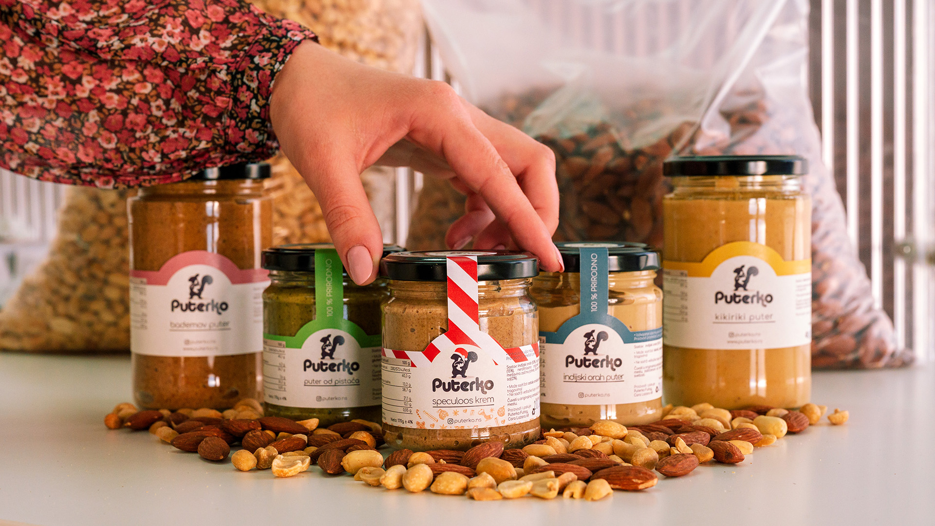 Puterko: <br>Zdravi i ukusni puteri i kremovi od orašastih plodova koje voli i staro i mlado 17 puterko 09